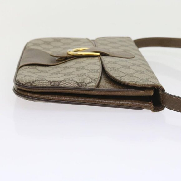 GUCCI GG Supreme Shoulder Bag PVC Leather Beige Auth - Picture 13 of 16